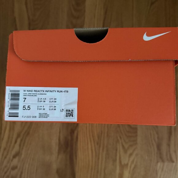 Nike ReactX Infinity Run 4TB Shoes with Box - Picture 9 of 9